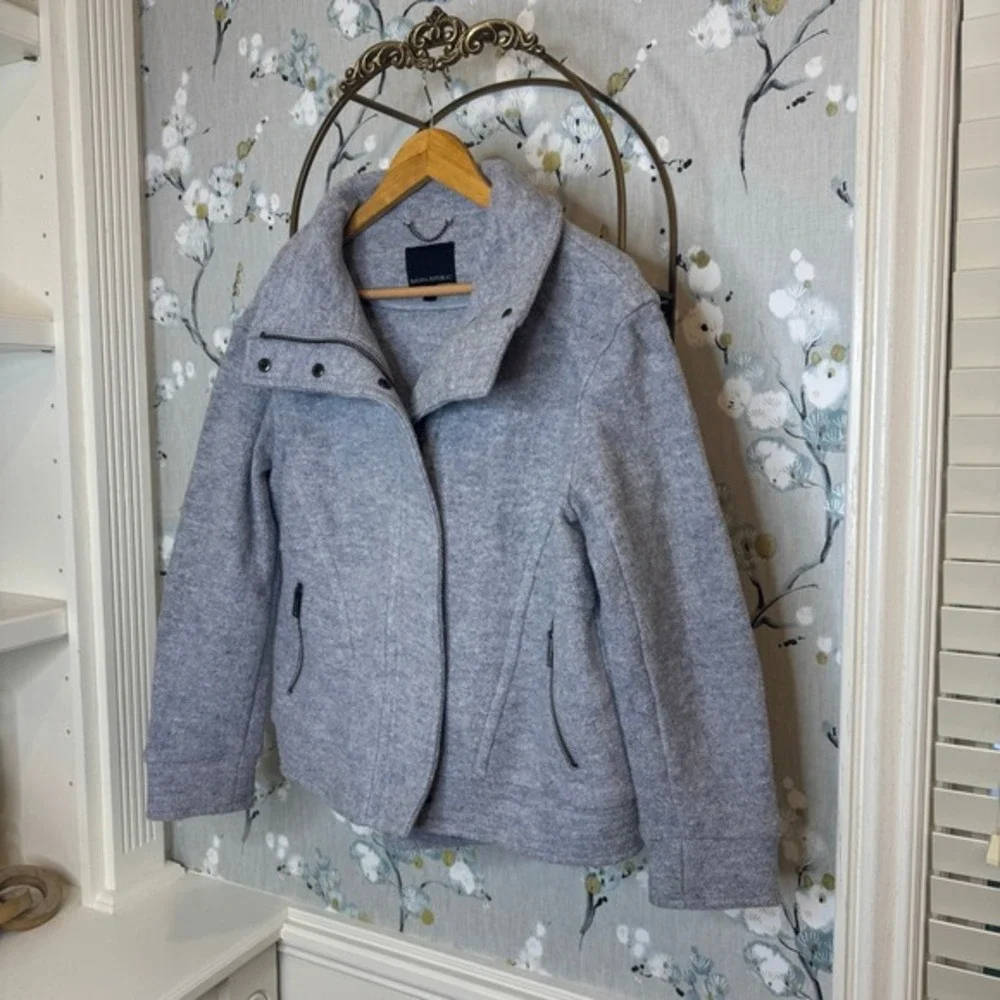 Banana Republic Gray Moto Jacket - Size XS - Picture 2 of 7